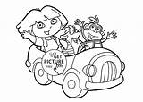 Coloring Dora Pages Printable Car Kids Girls sketch template