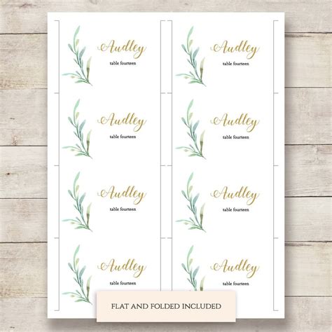 wedding table place card template png