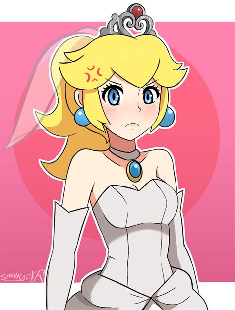 pouting peach by sarukaiwolf super mario art mario bros super mario