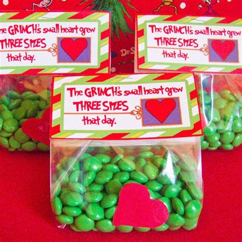 grinch treat bag tags grinch christmas party grinch party school