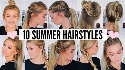 cute easy summer hairstyles youtube