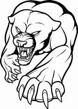 Panther Fierce Angry sketch template