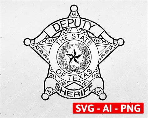 texas deputy sheriff badge blank police badge logo county etsy