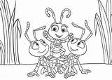 Coloring Bugs Life Utilising Button Print Grab Otherwise Easy Kids sketch template