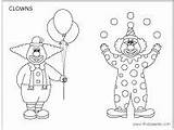 Clowns Tightrope Firstpalette sketch template