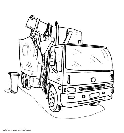 photograph garbage truck coloring page garbage truck