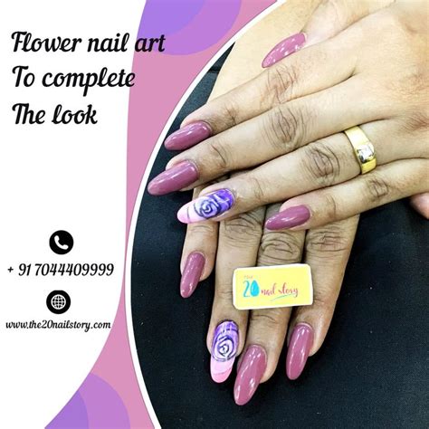 flower nail art design  nail salon manicure  pedicure flower