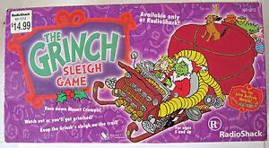 collectible  grinch sheigh game radio shack   yr  nib batt