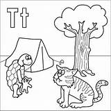 Letter Coloring Pages Preschool Color Tiger Alphabet Tent Teddy Tree Tortoise Printable Print Colouring Sheets Letters Kids Worksheets Preschoolers Coloringpages sketch template