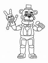 Freddy Funtime Freddys Fnaf Animatronic Withered Drawingtutorials101 Foxy Coloringonly Desenhar Ausmalen Mangle Colorier Bonnie sketch template