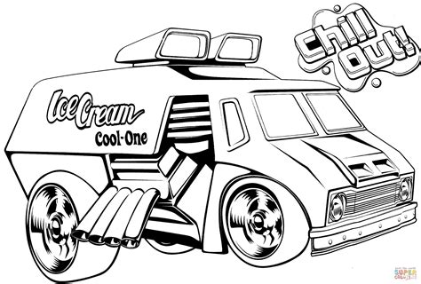 ice cream truck coloring page coloring home