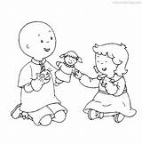 Doll Playing Pages Caillou Rosie Coloring Xcolorings 47k 700px 691px Resolution Info Type  Size sketch template