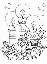 Drawing Christmas Chrismas Getdrawings Candle sketch template