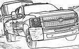 Silverado Chevy Dually sketch template