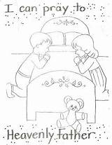 Lds Father Heavenly Coloring Pray Pages Nursery Primary Church Color Printouts sketch template