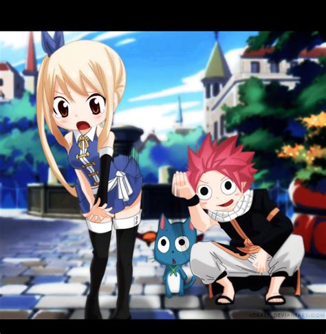 lucy and natsu fairy tail by neraly on deviantart