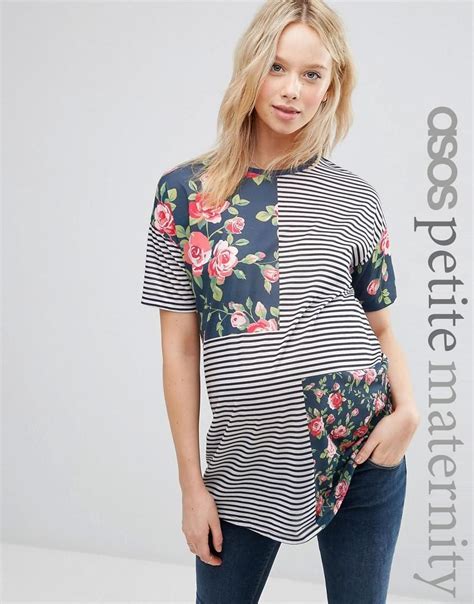 asos maternity asos maternity petite  shirt  stripe  floral mix  asos comfortable