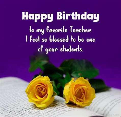 Happy Birthday Wishes For Teacher Wishesmsg 2022