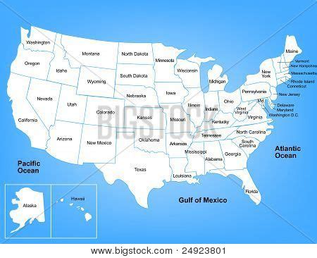 picture  photo     basic vector map   united states