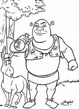 Coloring Donkey Shrek Pages Comments sketch template