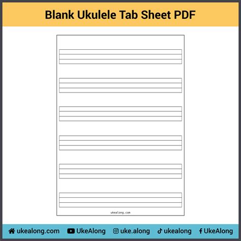 blank ukulele tab sheet