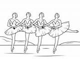 Ballet Coloring Swan Lake Pages Coppelia Printable sketch template