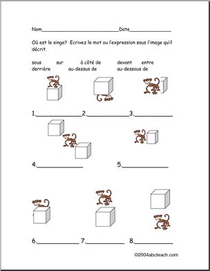 prepositions french vocabulary abcteach page  abcteach