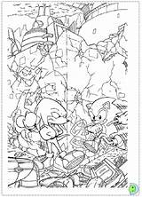 Coloring Dinokids Sonic Pages Close sketch template