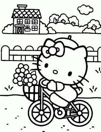 kitty sleeping colouring pages coloring home