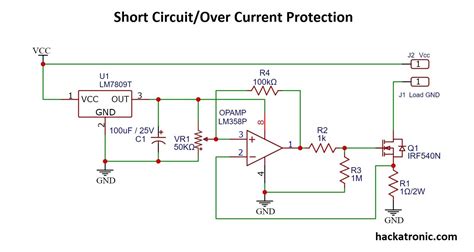 currentshort circuit protection  lm opamp hackatronic