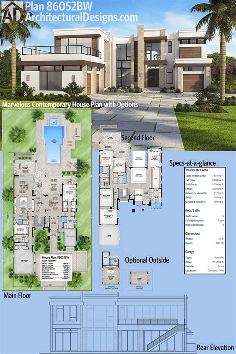 plan bs marvelous contemporary house plan  options contemporary house plans luxury