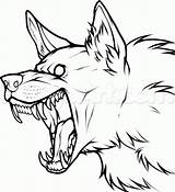 Growling Angry Draw sketch template