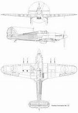 Hawker Hurricane sketch template