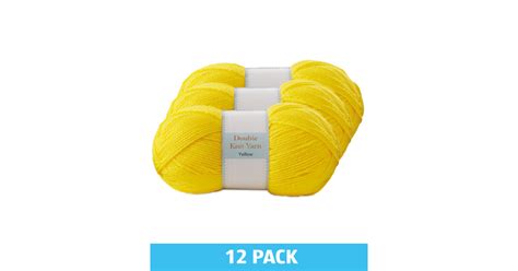 yellow double knitting yarn  pack aldi uk