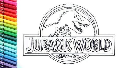 jurassic world coloring pages drawing  coloring jurassic world logo
