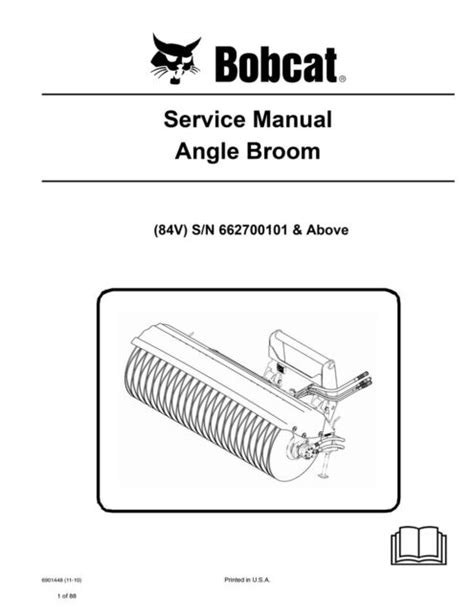 bobcat angle broom  repair service manual  ebay