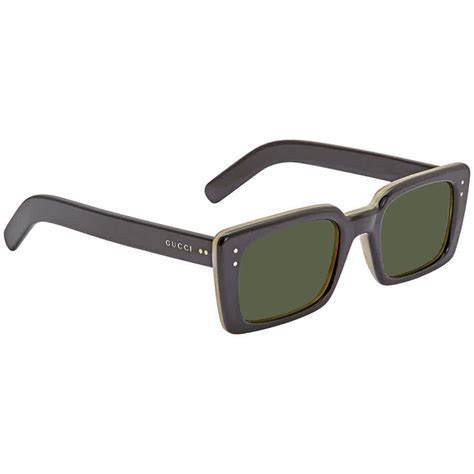 gucci green rectangular men s sunglasses gg0539s 005 52 gg0539s 005 52