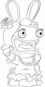 Rabbids Invasion Coloring Pages Rabbid Template sketch template