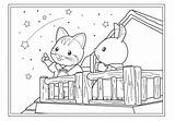 Coloring Calico Critters Pages Preschooler Sylvanian Print Paints Rudolph Reindeer sketch template