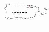 Rico Puerto Map Coloring Flag Rican Color Mapa 00am 00pm Monday Friday sketch template