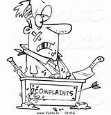 Complaints Outlined Businessman Toonaday sketch template