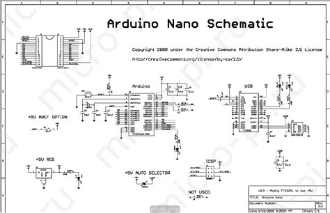 arduino nano  schematic wiring diagram