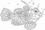 Mandarinfish Coloring 1kb 304px sketch template