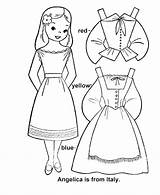 Paper Doll Printable Cutouts Dolls Cutout Cut Template Activity Outs Kids Sheets Para Coloring Colorear People Girl Children Italian Clip sketch template