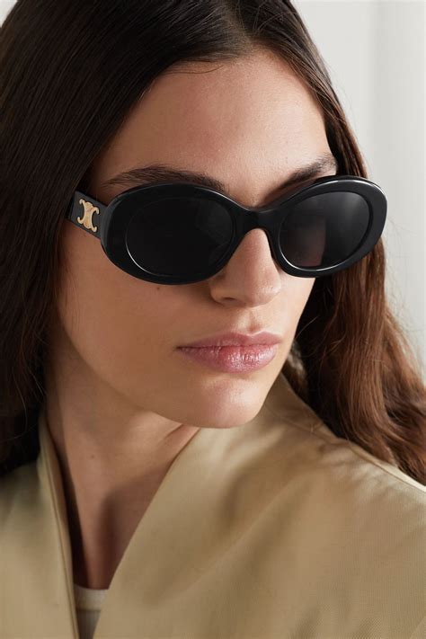 celine eyewear s sunglasses have been made in italy from black acetate