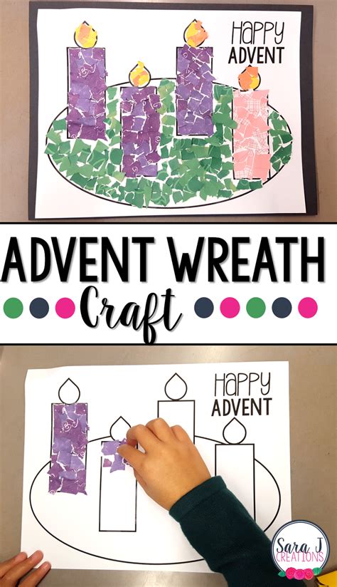 advent wreath rip art craft sara  creations