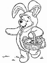 Easter Coloring Pages Disney Spring Bunny Pooh Winnie Costume Printable Print Colouring Color Mickey Princess Pluto Un Sheet Mouse Eeyore sketch template