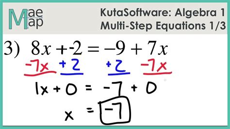 algebra  multi step equations worksheet answers tessshebaylo