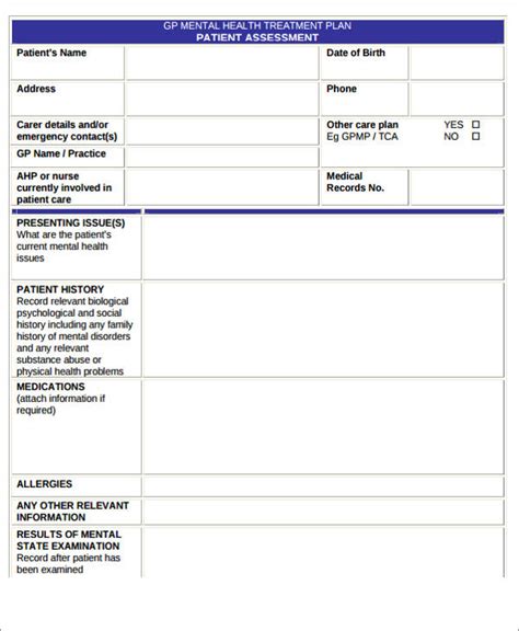 free 8 sample mental health assessments in ms word pdf