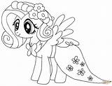Pony Coloring Little Pages Fluttershy Printable Print sketch template